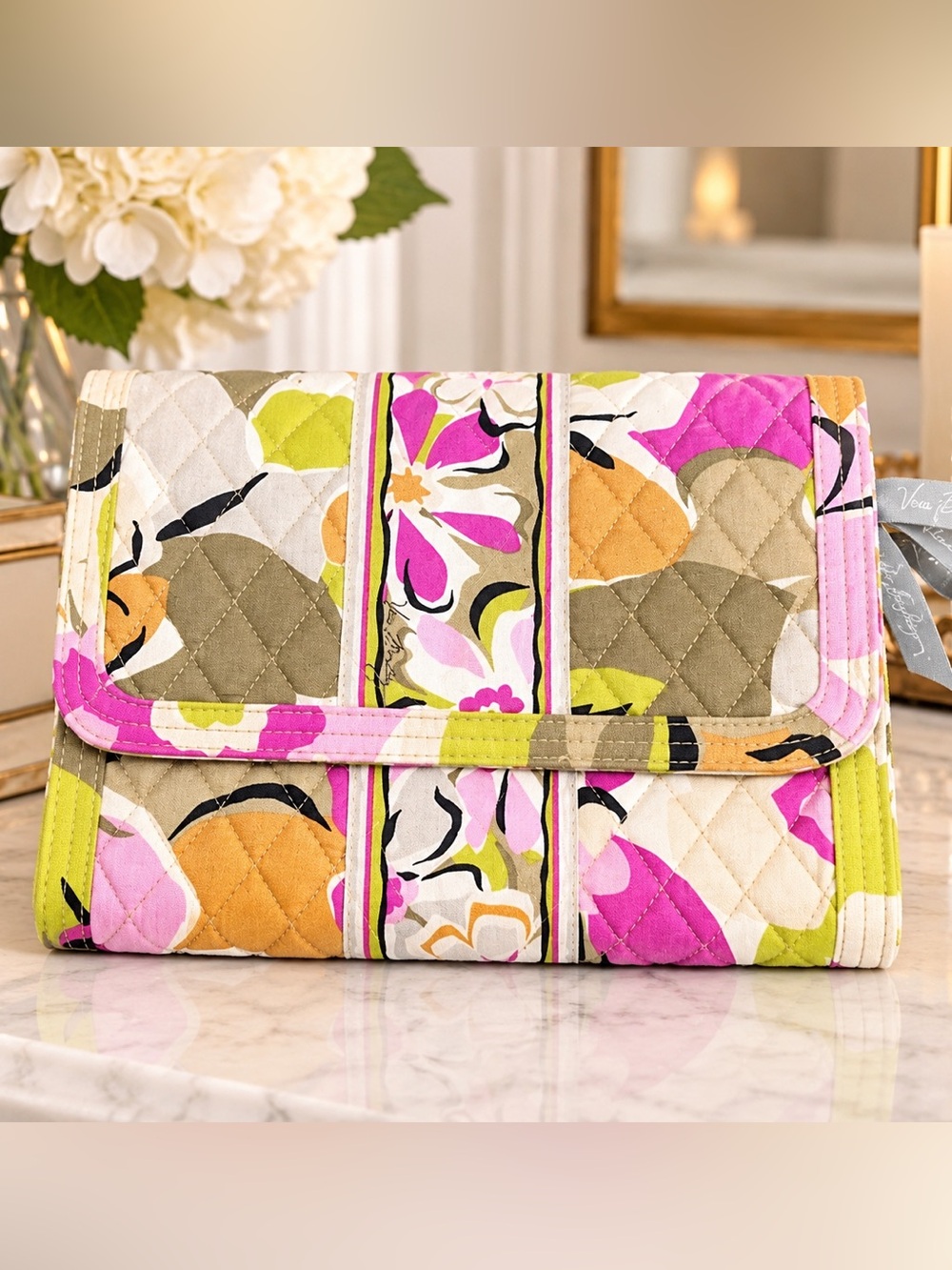 Vera Bradley portobello jewelry trifold travel organizer Floral Quilted Bag